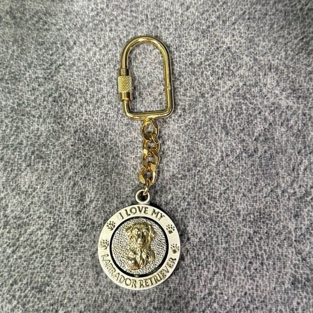 Labrador Retriever "I Love My Dog" keychain